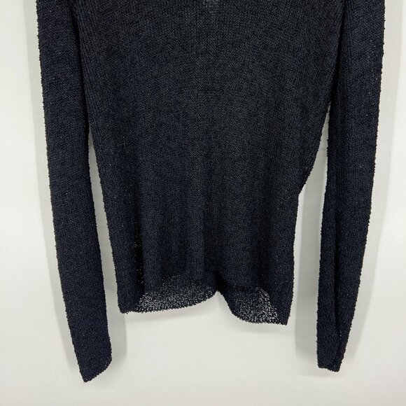 J.Jill Cardigan Black Button Down V Neck Long Sleeve Open Knit - Picture 7 of 7